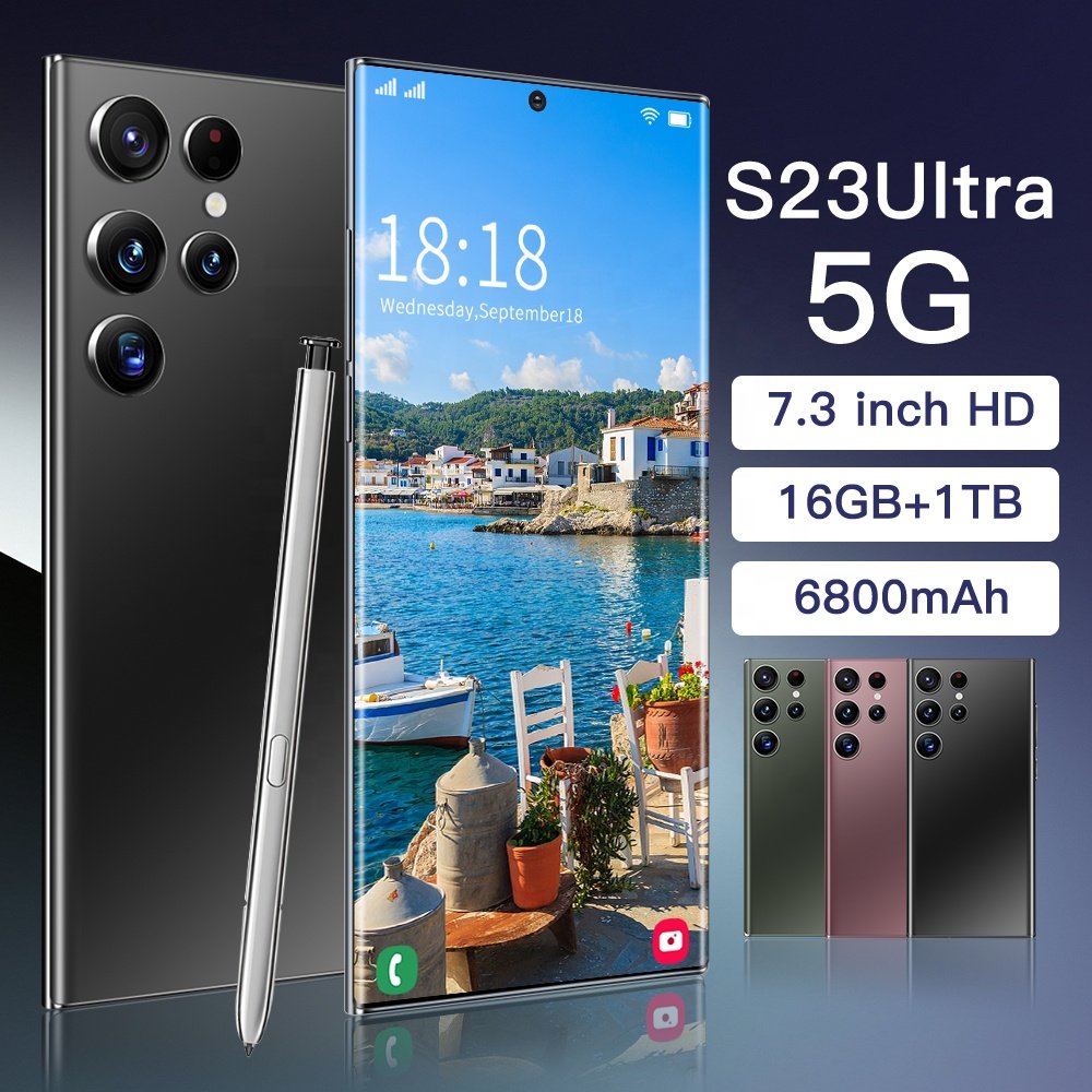 Original Unlocked New S23 ULTRA 5G Smartphone 6.7 Inch Full Screen 16+512GB Android Gaming Mobile Phone With Face ID Cell Phones